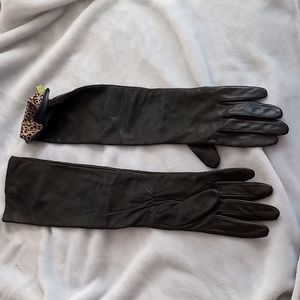 Echo Leather over the elbow silk lined gloves
